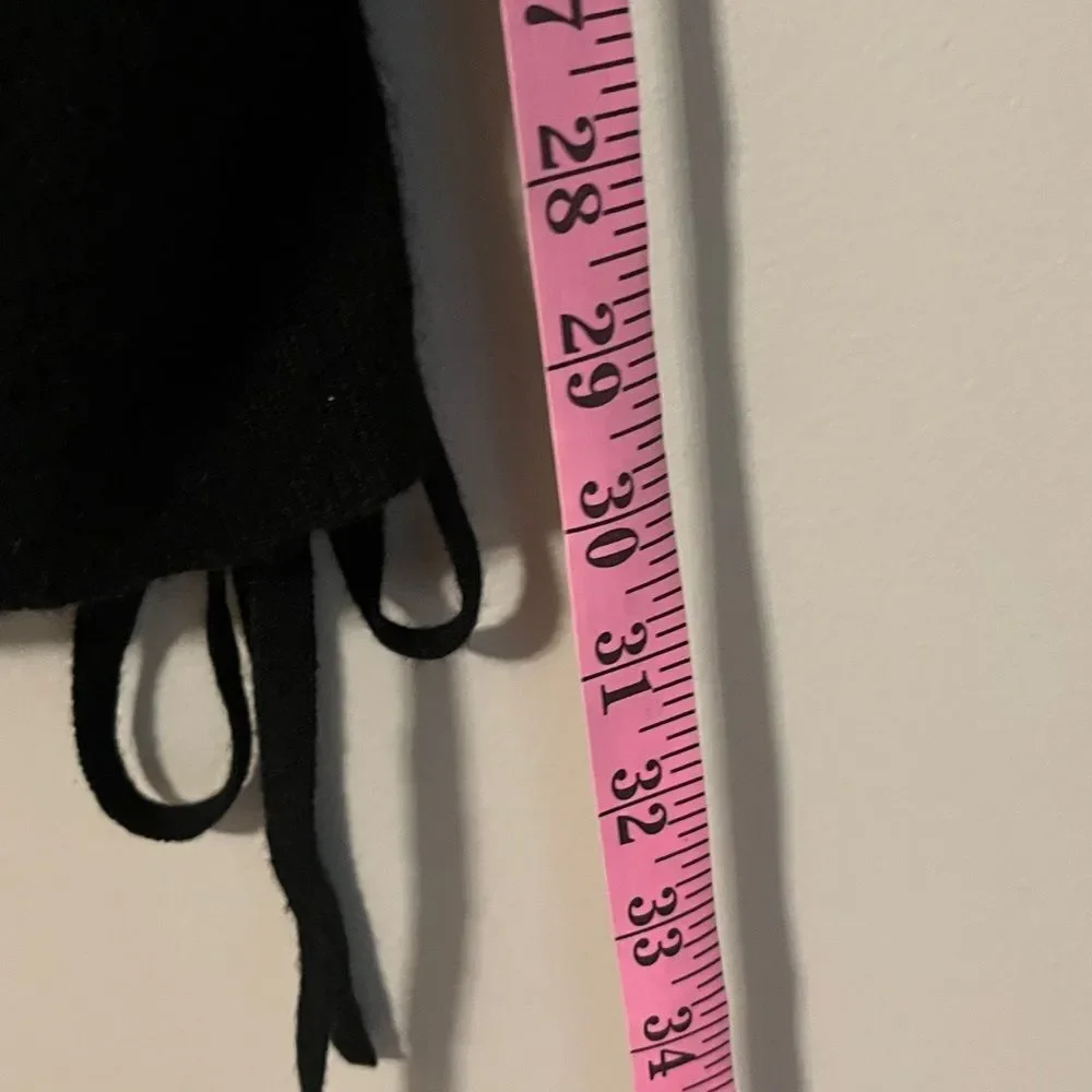 Aqua Cashmere Sweater Cardigan w/‎ Pockets Women's Size XS Black Side lace up - Picture 16 of 16